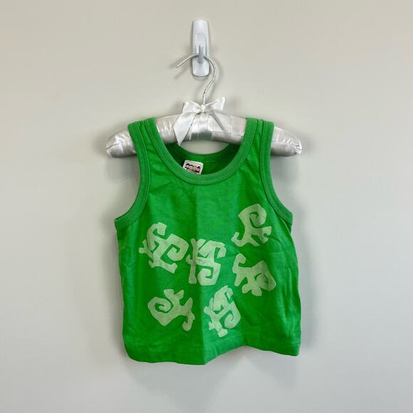 Vintage Crayon Crowd Green Surfer Tank 3T USA - Picture 1 of 7